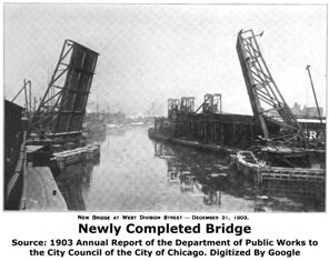 Previous Division Avenue North Branch Swing Bridge Raised