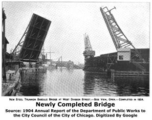 Previous Division Avenue North Branch Swing Bridge Raised
