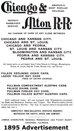 Chicago and Alton Railroad Advertisement