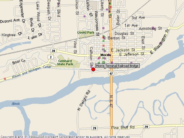 HistoricBridges.org - Morris Terminal Railroad Bridge Map