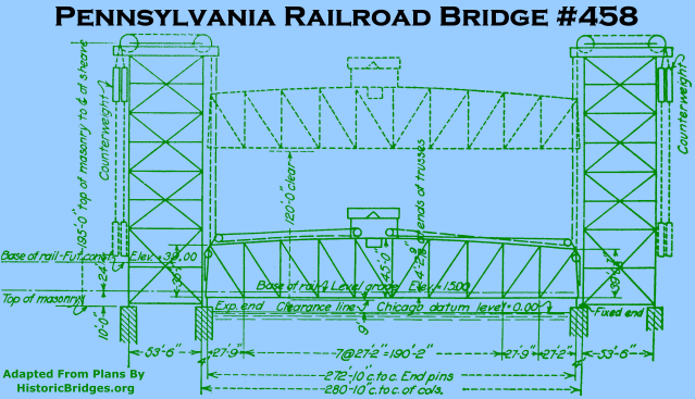 Pennsylvania Railroad Bridge #458 Drawing