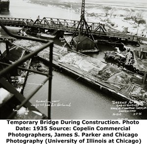 Temporary Torrence Avenue Bridge During Construction