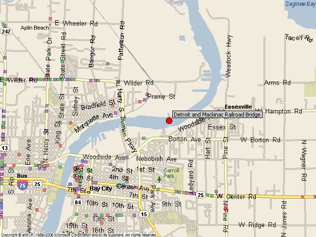 HistoricBridges.org - Detroit and Mackinac Railroad Bridge Map