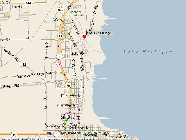 HistoricBridges.org - Bay Shore Road Bridge Map