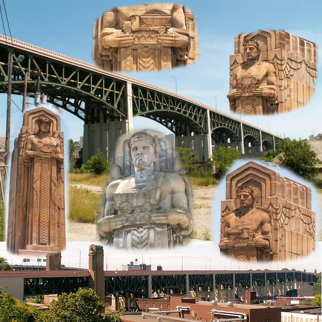 What's is hidden in those statues on the Lorain Ave. Bridge and who has the  key? - Northeast Ohio's Urban Infrastructure - The Cleveland Memory Project