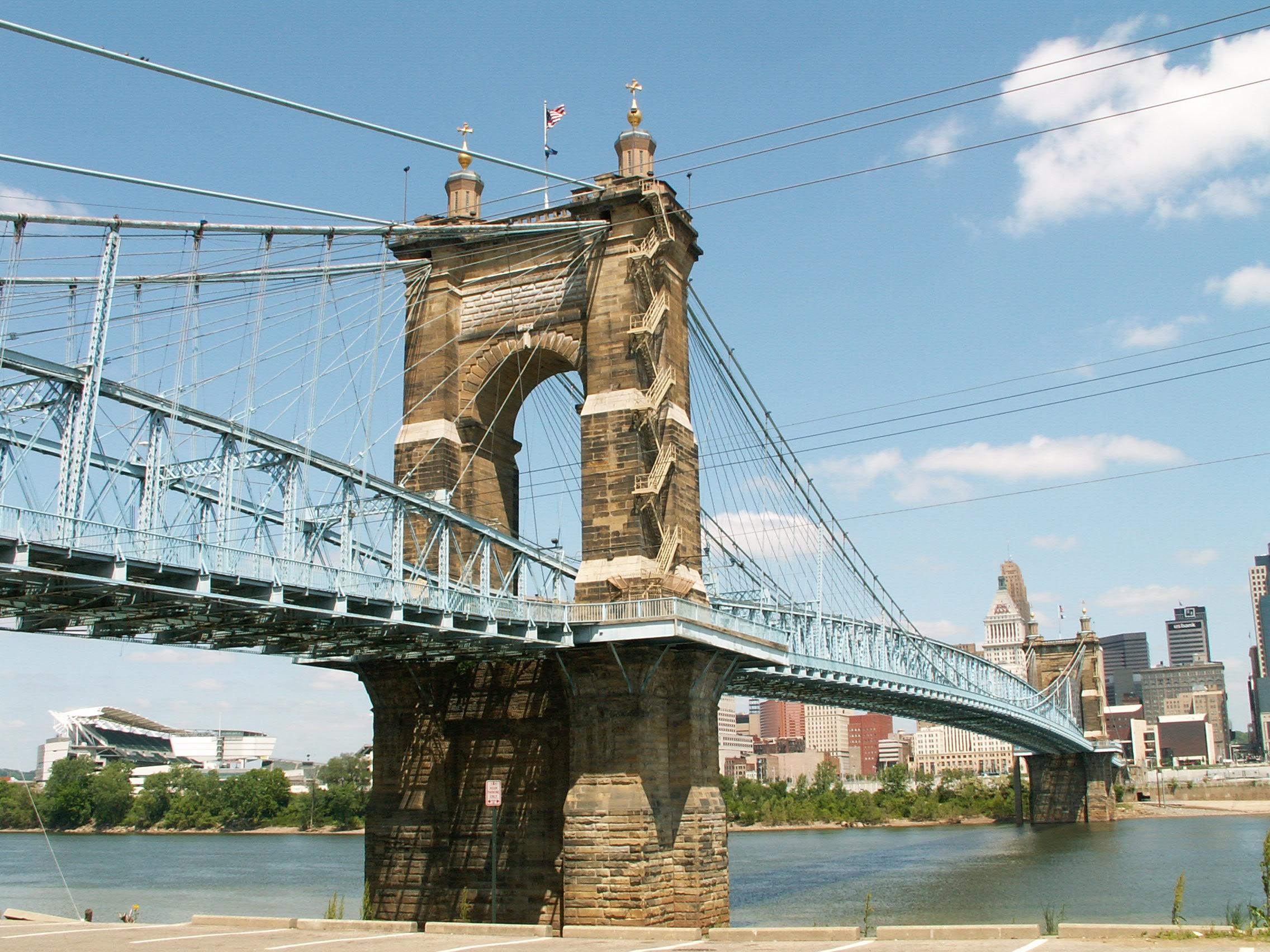 Roebling Bridge Covington And Cincinnati Suspension Bridge