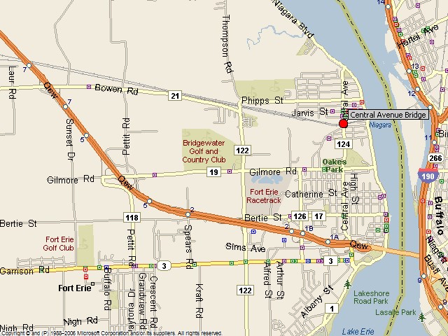 HistoricBridges.org - Central Avenue Bridge Map