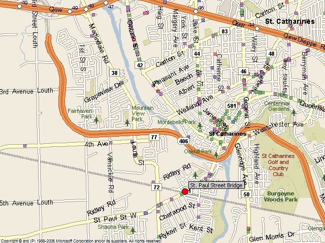 HistoricBridges.org - St. Paul Street Bridge Map