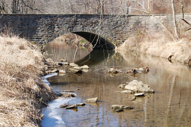 the bridge on evergreen hollow near rt 715 in chestnuthill township