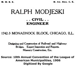 Ralph Modjeski Advertisement