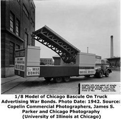 Model of Chicago Bascule Bridge On Truck