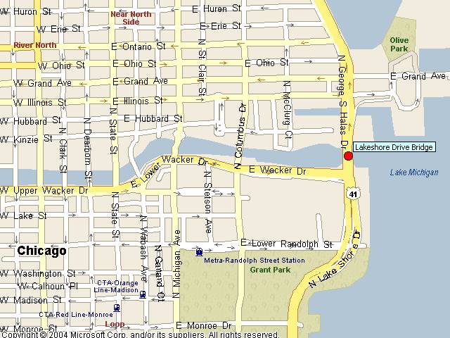 HistoricBridges.org - Lake Shore Drive Bridge Map