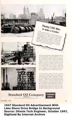 Standard Oil Company Advertisement With Lake Shore Drive Bridge