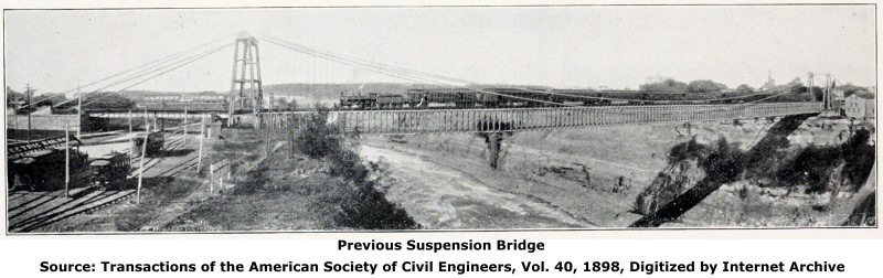 Whirlpool Rapids Bridge Previous Suspension Bridge